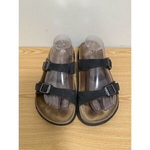 Birkenstock Sierra Sandals Womens 9 EU 40 Black Oiled Leather 2 Strap Comfort